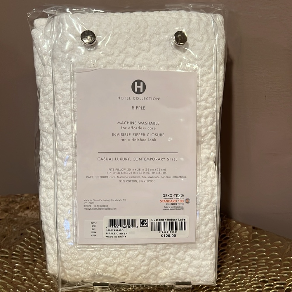Hotel Collection Ripple Collection Matelasse Standard Sham, Set/2 - Picture 4 of 12